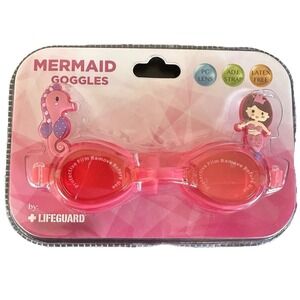 Mermaid‎ Goggles by Lifeguard Pink Swimming Pool Beach Kids Childs New